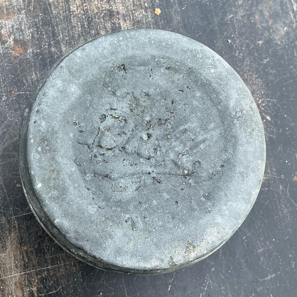 Antique Ball Zinc Porcelain Mason Jar Lid 2.5” Vintage Charm